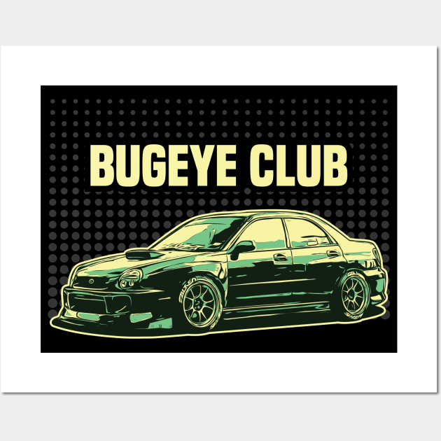 Subie Bugeye Club - JDM Sport Car Wall Art by JDM-Rey